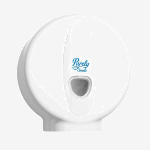 Purely Smile Mini Jumbo Toilet Roll Dispenser White PS1722 86430TC