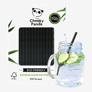 Cheeky Panda Bamboo Paper Straws Black (Pack 250) 0111130 86738CP