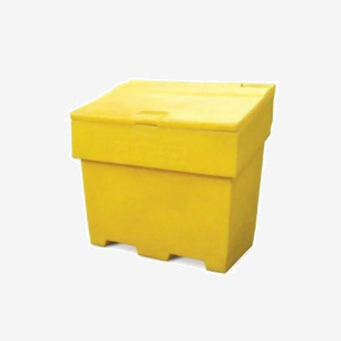 Grit Bin Lockable 200 Litre Tough Medium Density UV Stabilised Polythene Yellow 0904113 11485CP