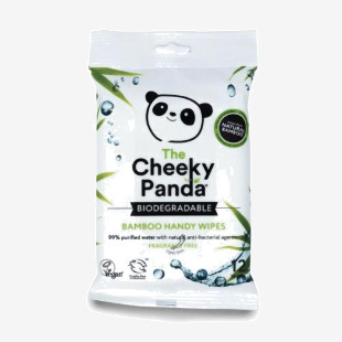 Cheeky Panda Sustainable Biodegradable Bamboo Handy Wipes 12 Wipes Per Pack (Pack 72) - HANDWX72 53164CY