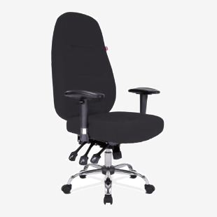 Nautilus Designs Babylon High Back Fabric 24 Hour Synchronous Task Operator Office Chair With Multi-Adjustable Arms Black - BCFR440BK 47109NA