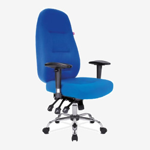 Nautilus Designs Babylon High Back Fabric 24 Hour Synchronous Task Operator Office Chair With Multi-Adjustable Arms Blue - BCFR440BL 47116NA