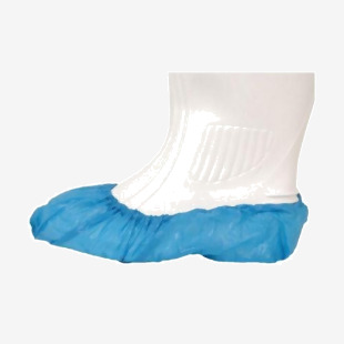 Disposable Overshoes 16 Inch (41cm) Protective Shoe Covers Polythene Blue (Pack 100) 0801609 41374CP