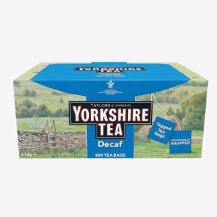 Yorkshire Tea Decaffeinated Tea Bags Enveloped and Tagged (Pack 200) - 0403540 17760CP