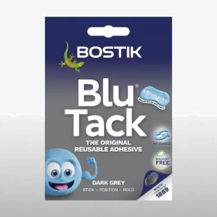 Bostik Blu Tack Original Reusable Adhesive Handy Pack 45g Dark Grey (Pack 12) - 30623312 11612BK