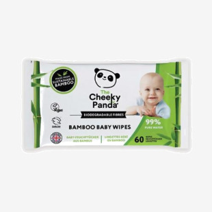 Cheeky Panda Sustainable Biodegradable Bamboo Baby Wipe 60 Wipes Per Pack (Pack 12) - BABYWX12-GBR 53150CY