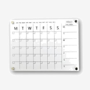 Deflecto A4 Acrylic WeeklyMonthly Planner Magnetic Mounting System 297 x 210mm - WPMA4MG 30225DF