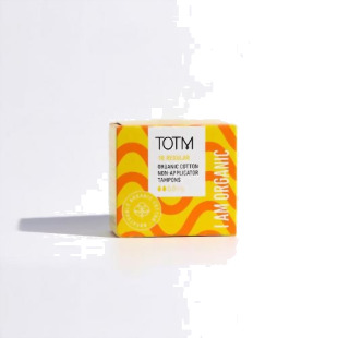 TOTM Organic Cotton Non-Applicator Tampon Regular (Pack 18) - 0606007 48502CP