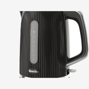 Breville Bold Electric 3kW Kettle 1.7L capacity Fast Boil Black Gloss & Silver Chrome - VKT221 52877NR