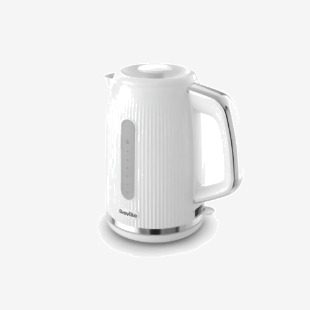 Breville Bold Electric 3kW Kettle 1.7L capacity Fast Boil White Gloss & Silver Chrome - VKT257 52870NR