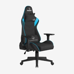 Nautilus Designs Apollo Ergonomic Gaming Chair With 4D Multi-Dimensional Armrests and 155 Degree Tilt BlueBlack - BCPB390BK-BL 58281NA