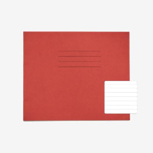 RHINO 138 x 165 Exercise Book 24 Pages / 12 Leaf Red 11mm Lined VEX032-156-6