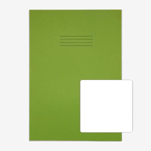 RHINO 13 x 9 A4+ Oversized Exercise Book 48 pages / 24 Leaf Light Green Plain VDU048-138-2