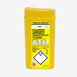 Sharpsafe Sharps Bin 0.2Ltr  CM0641