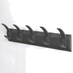 Acorn Wall Mounted Coat Rack With 5 Hooks Wipe Clean Surface - 319875 59702AB