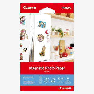 Canon MC-G01White 4 x 6 inch Magentic Photo Paper 5 sheets - 3634C002 CAMG1014X6