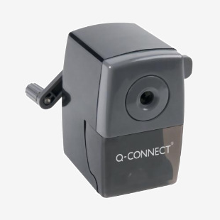 Q-Connect Desktop Pencil Sharpener Black (Autostop feature prevents over sharpening) KF02291 KF02291