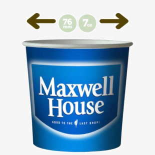 Kenco In-Cup Maxwell House White 25s 76mm Paper Cups NWT1263