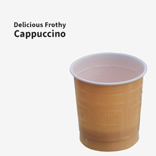 In-Cup Cappuccino 73mm Plastic Cups 25s - PACK (12) NWT1056P