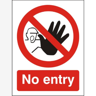 SECO Prohibition Safety Sign No Entry Self Adhesive Vinyl 150 x 200mm - P115SAV150X200 28860SS