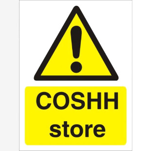 SECO Warning Safety Sign COSHH Store Semi Rigid Plastic 150 x 200mm - W0201SRP150X200 29091SS