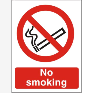 SECO Prohibition Safety Sign No Smoking It Is Against The Law To Smoke In These Premises Semi Rigid Plastic 150 x 200mm - P089SRP150X200 28881SS