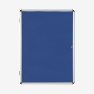 Bi-Office Enclore Blue Felt Lockable Noticeboard Display Case 9 x A4 720x981mm - VT630107150 46103BS