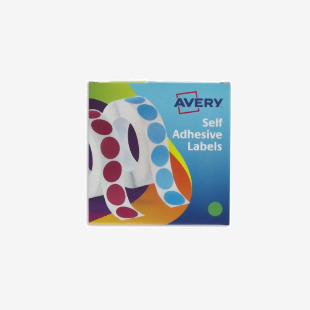 Avery Labels in Dispenser Round 19mm Diameter Green (Pack 1120 Labels) 24-507 43187AV