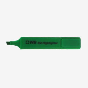 ValueX Flat Barrel Highlighter Pen Chisel Tip 1-5mm Line Green (Pack 10) - 844004 18134HA