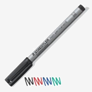 Staedtler Lumocolor OHP Pen Non-Permanent Medium 1.0mm Line Black (Pack 10) - 315-9 33219TT