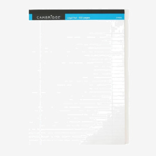 Cambridge A4 Legal Pad Ruled 100 Pages White (Pack 10) - 100080159 18915HB