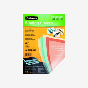 Fellowes Binding Cover PVC A4 150 Micron Clear (Pack 100) 5376001 35368FE