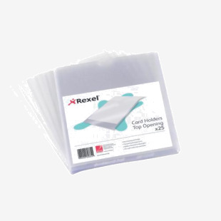 Rexel Nyrex Card Holder Polypropylene 152x102mm Top Opening Clear (Pack 25) 12030 27556AC