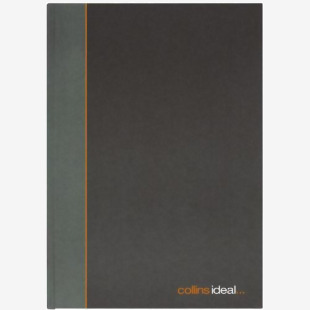 Collins Ideal Manuscript Book Casebound A5 Single Cash 192 Pages Black 461 - 810062 14179CS