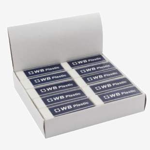 ValueX Eraser White with Blue Sleeve (Pack 20) - 792500 18190HA