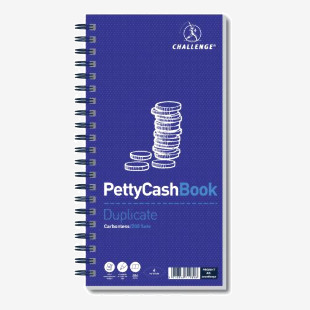 Challenge 280x141mm Duplicate Petty Cash Book Carbonless Wirebound 200 Sets - 100080052 18404HB