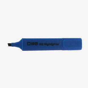 ValueX Flat Barrel Highlighter Pen Chisel Tip 1-5mm Line Blue (Pack 10) - 844003 18148HA