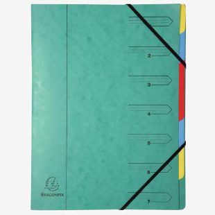 Europa Organiser Manilla 7 Part 170gsm Green - 54073E 47160EX