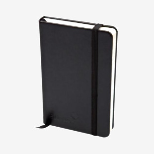 Silvine Executive A5 Casebound Soft Feel Cover Notebook Ruled 160 Pages Black - 197BK 21785SC