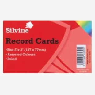 ValueX Record Cards Ruled 126x76mm Assorted Colours (Pack 100) - 553AC 21771SC