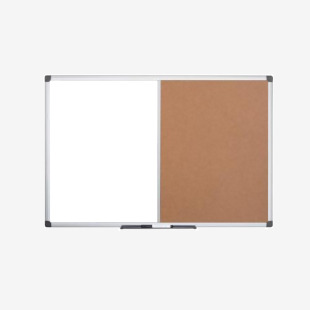 Bi-Office Maya Combination Board CorkNon Magnetic Whiteboard Aluminium Frame 600x900mm - XA0302170 46138BS