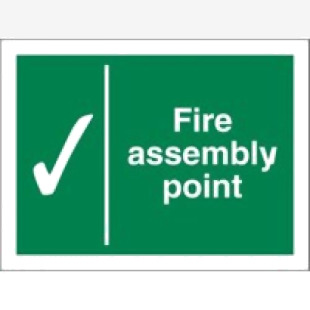 SECO Safe Procedure Safety Sign Fire Assembly Point Self Adhesive Vinyl 200 x 150mm - SP052SAV-150X200 50940SS