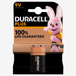 Duracell Plus 9V Alkaline Batteries (Pack 1) MN1604B1PLUS 55434AA