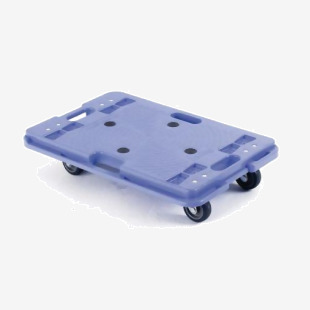 Slingsby Silentmaster Interconnecting Plastic Dolly With Integral Handle Stackable 150Kg Capacity L600 x W400 x H120mm Blue - 360660 47529SL