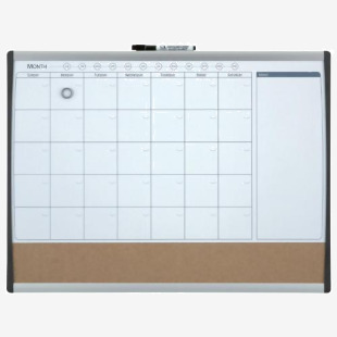 Nobo Combination Board CorkMagnetic Whiteboard Planner Arched Frame 585x430mm 1903813 76882AC