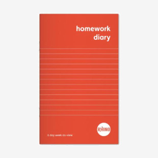 Rhino A6+ Homework Diary 84 Page 6-Day Week Red (Pack 100) - SDWD1-0 15007VC