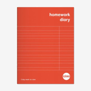 Rhino 8 x 6 Inch Homework Diary 84 Page 5-Day Week (Pack 100) - SDWD2-2 15014VC