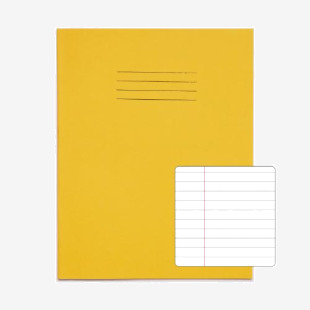 Rhino 9 x 7 Exercise Book 80 Page Ruled F8M Yellow (Pack 100) - VEX554-148-6 14300VC