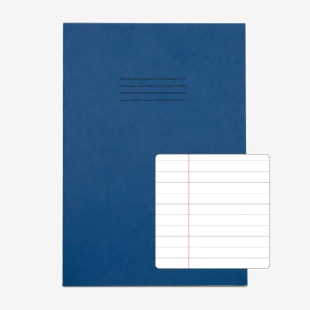 Rhino A4 Exercise Book 80 Page Ruled F8M Dark Blue (Pack 50) - VEX668-365-0 14384VC