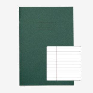 Rhino A4 Exercise Book 80 Page Ruled F8M Dark Green (Pack 50) - VEX668-1045-8 14321VC